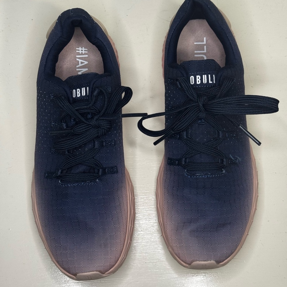 NOBULL Allday Navy and Pink Ombre Gradient Ripstop Runner Sneakers - Picture 7 of 9